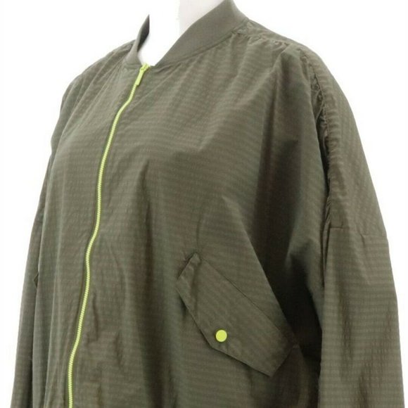 NWT ZUDA FORTITUDE WINDBREAKER BOMBER JACKET OLIVE GREEN XS - Picture 4 of 11